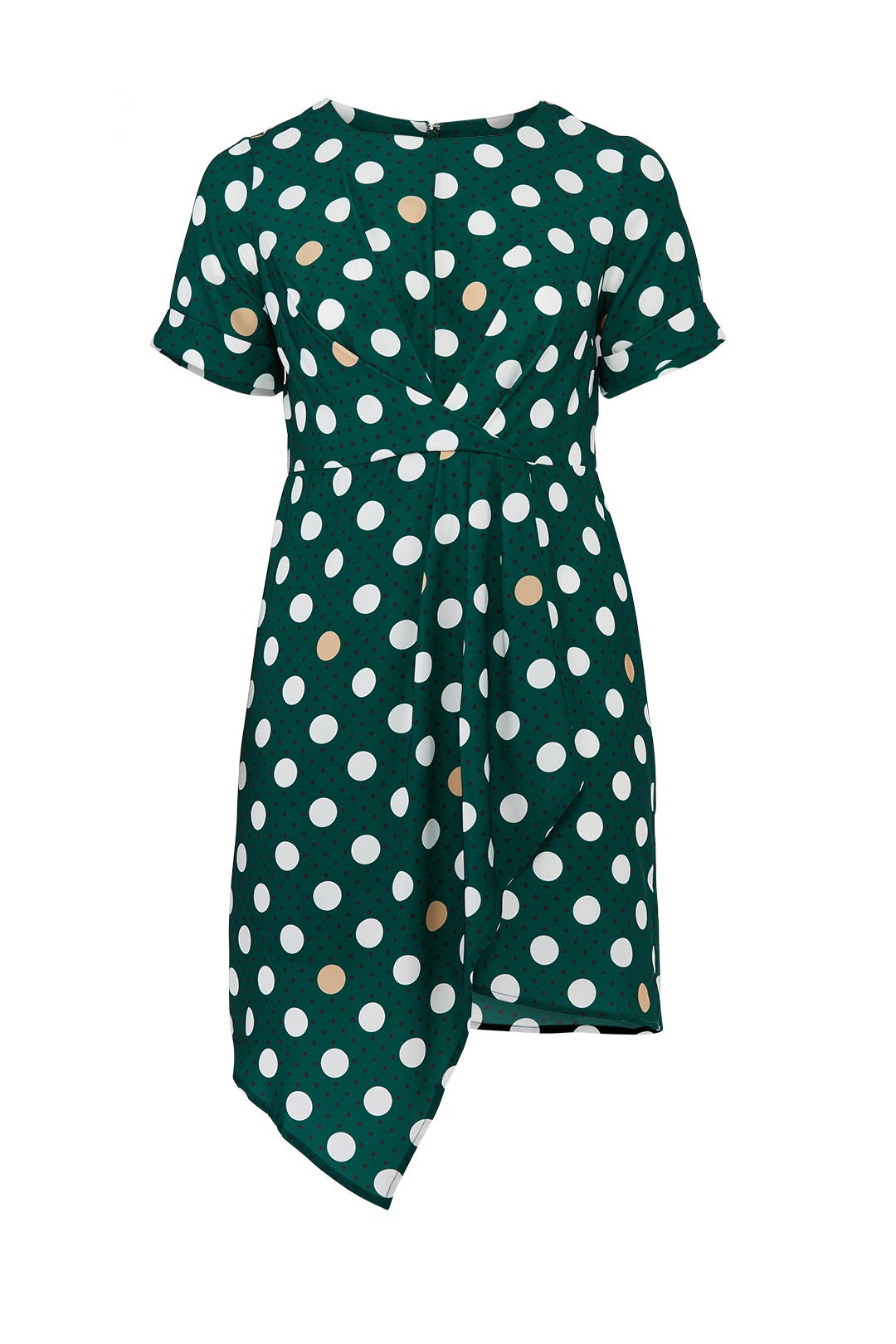 Spotted Draped Front Dress by ELOQUII