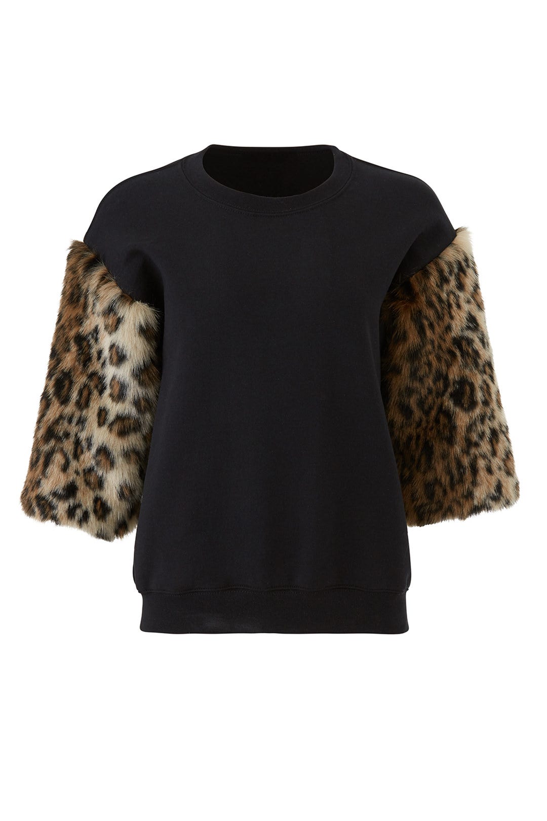 Faux Leopard Sleeve Sweatshirt by Harvey Faircloth 3