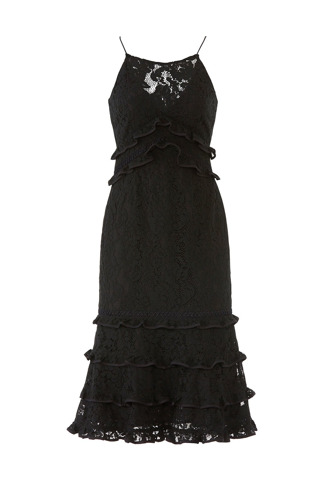 Black Catch Me Lace Midi Dress by Keepsake 3