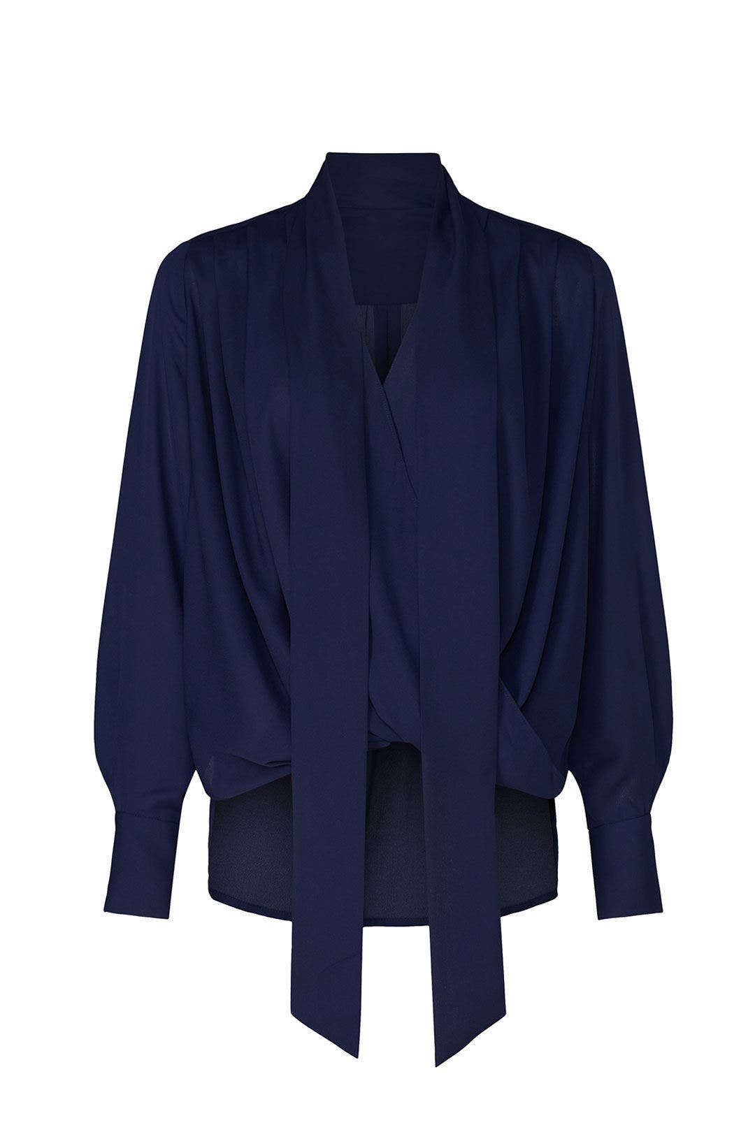 Navy Draped Blouse by Derek Lam 10 Crosby x RTR 4