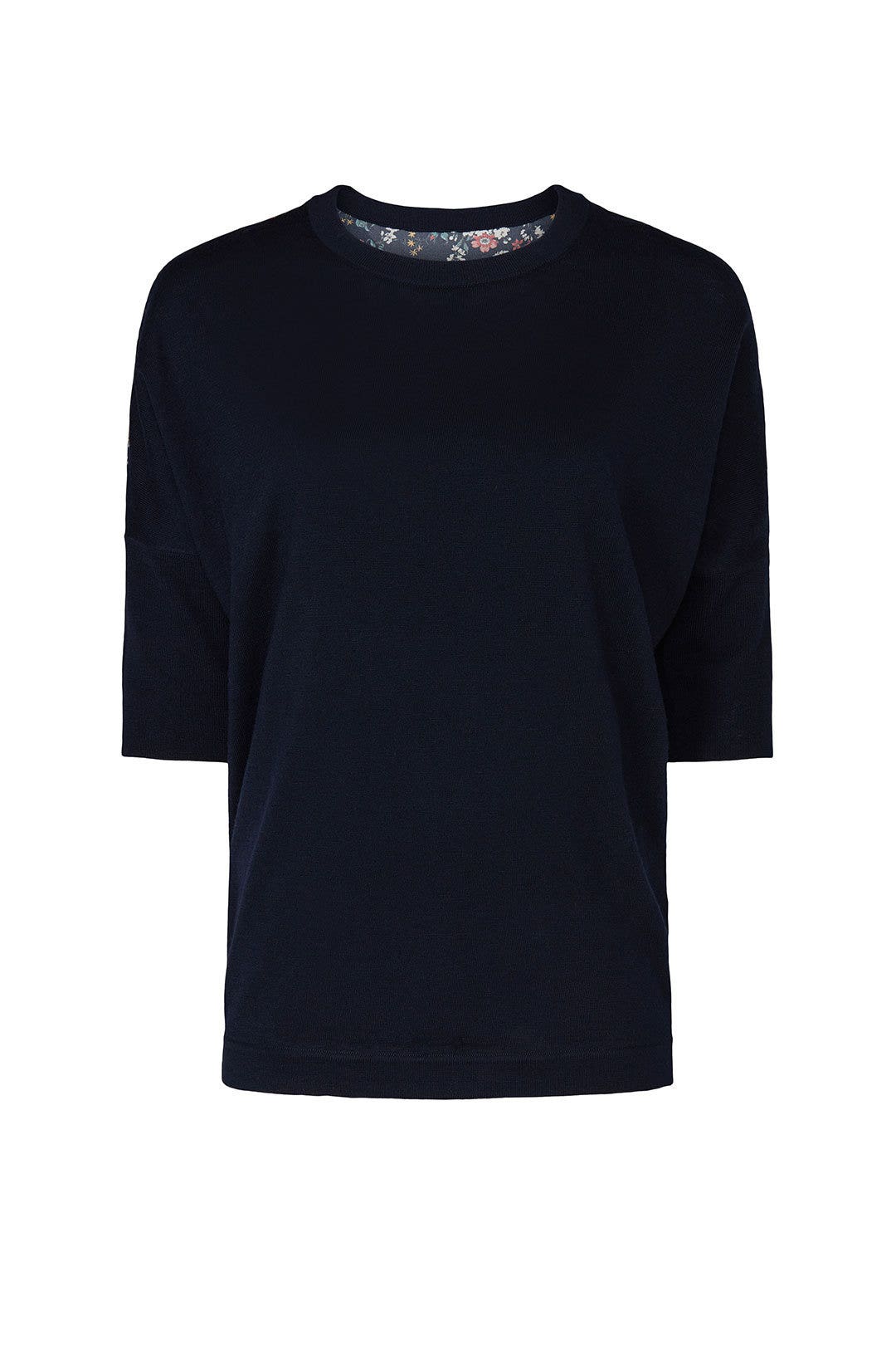 Navy Floral Back Sweater by Derek Lam 10 Crosby x RTR