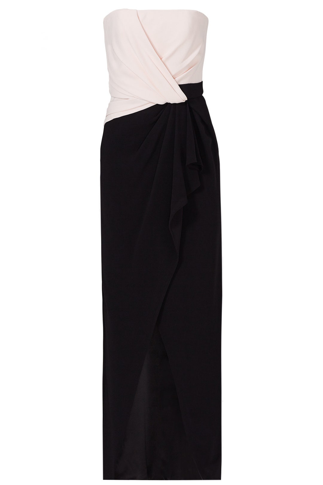 Draped Color Block Gown by J. Mendel