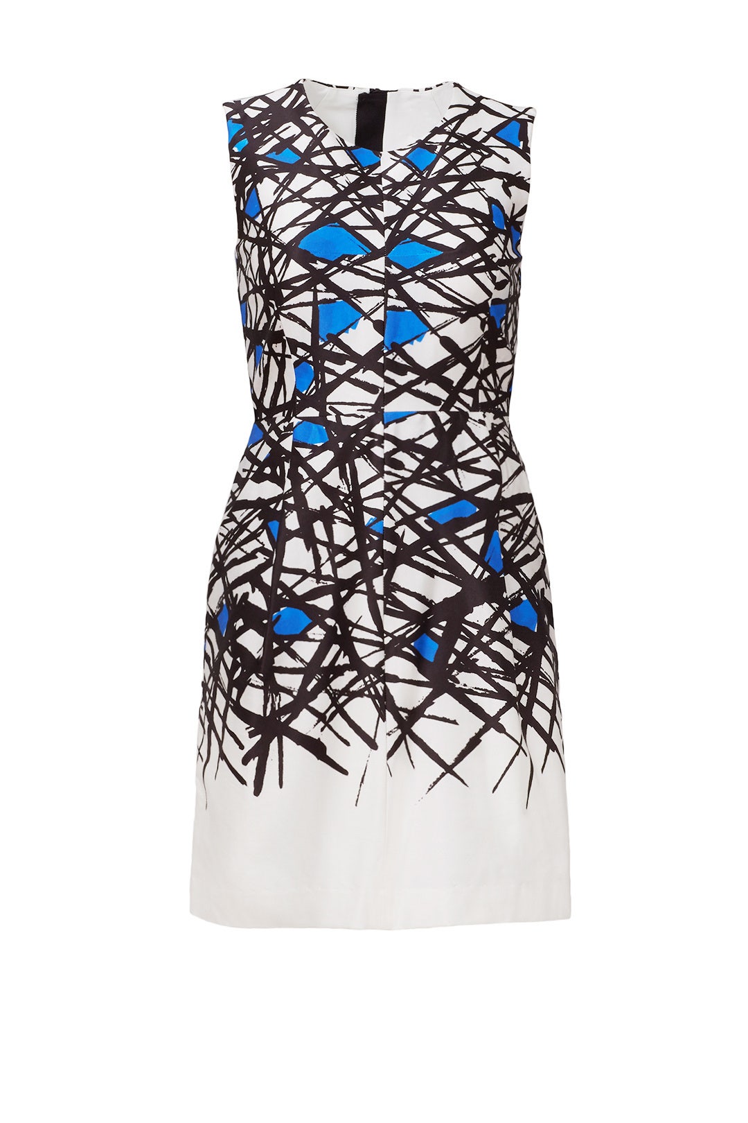 Cobalt Scribble Print Dress by Milly 3
