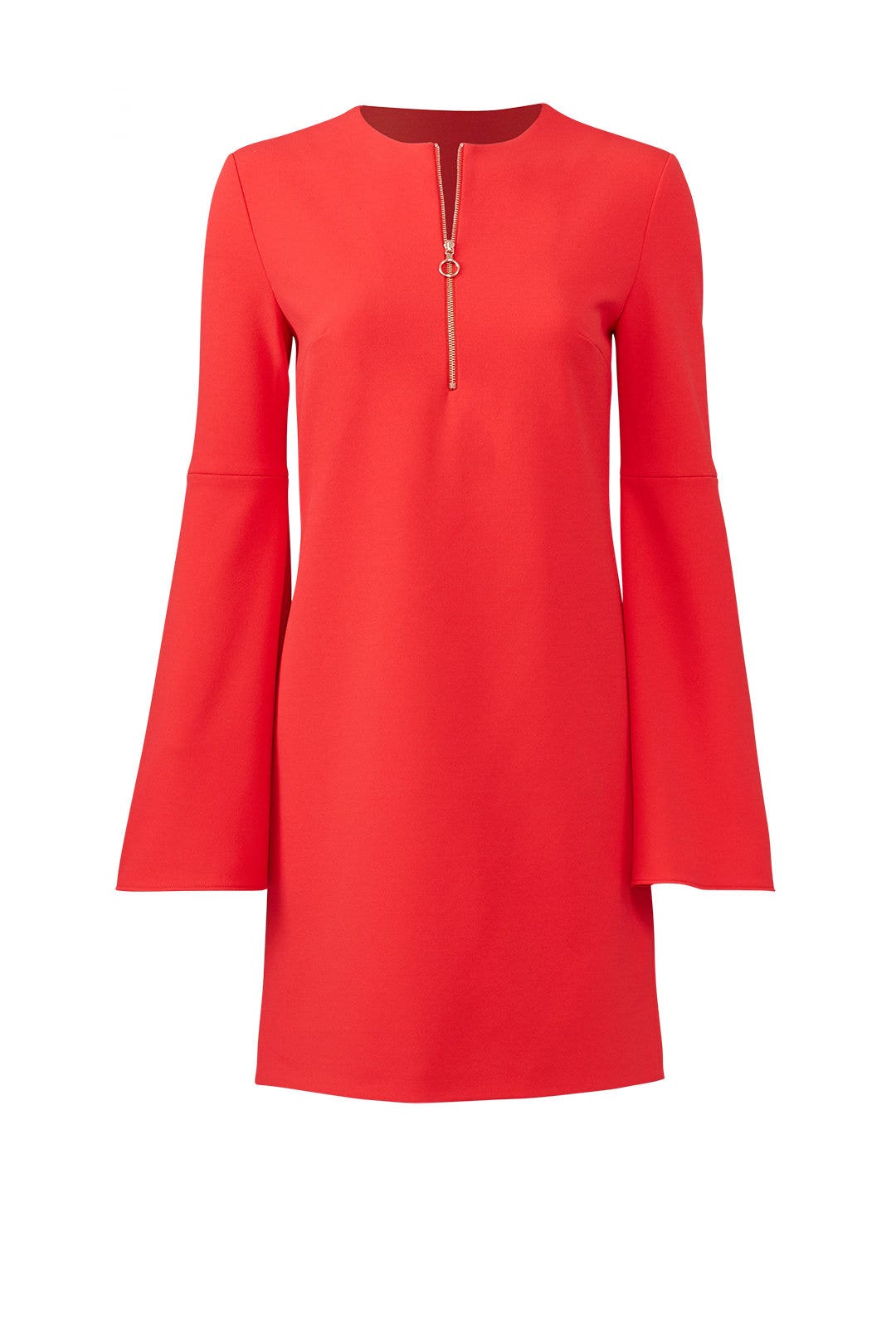 Red Zip Front Dress by Tibi