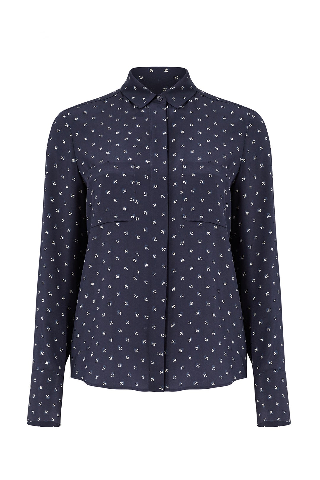 Navy Refined Dot Button Down by VINCE.
