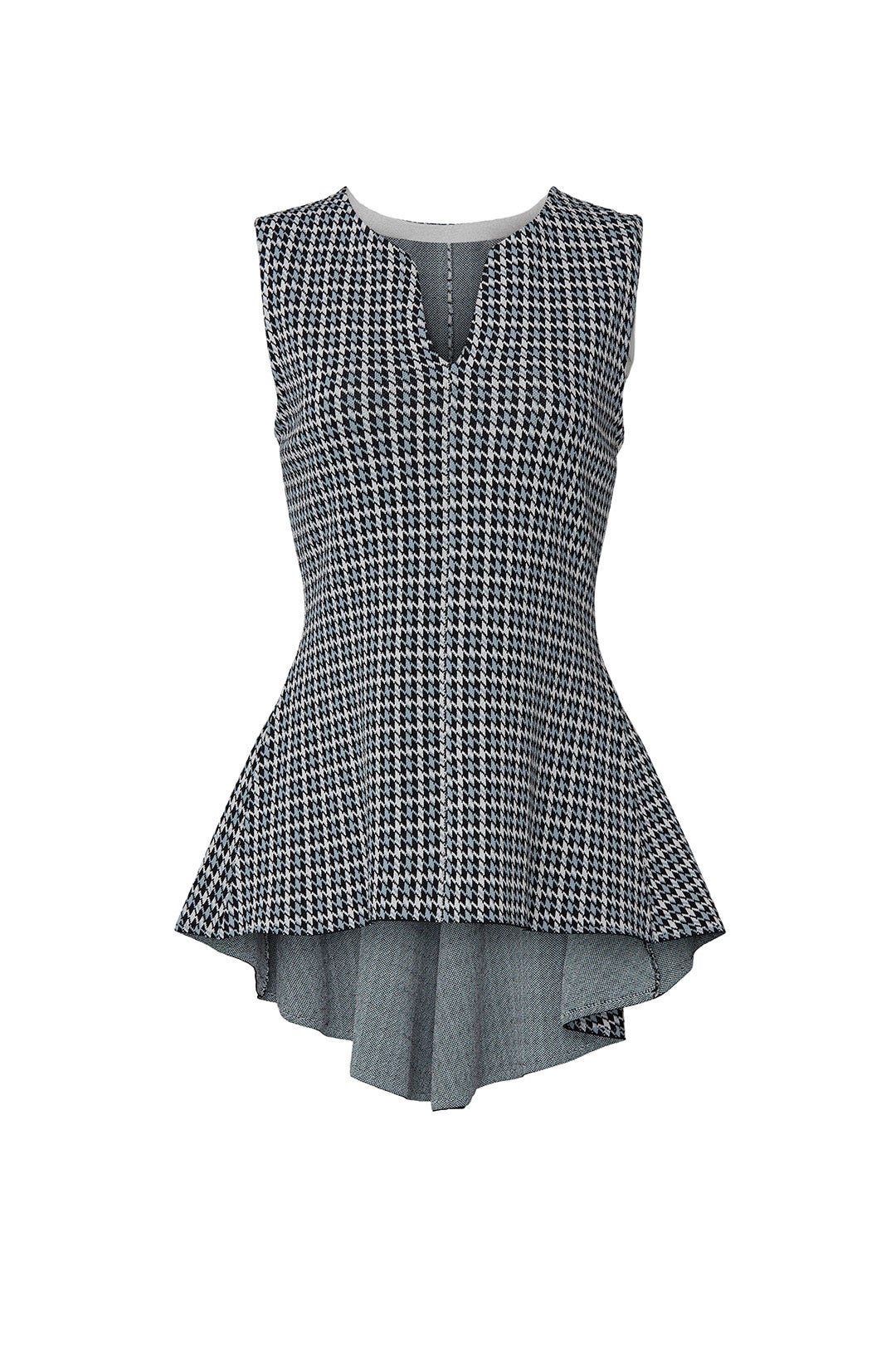 Plaid Knit Peplum Top by Derek Lam 10 Crosby x RTR