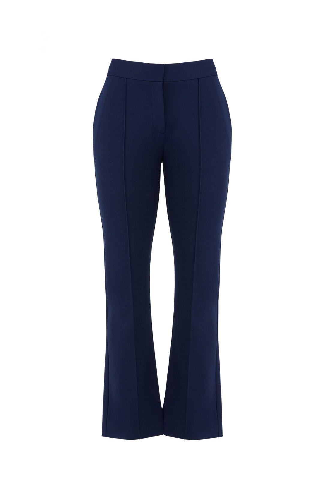 Navy Mid Rise Bootcut Pants by Diane von Furstenberg