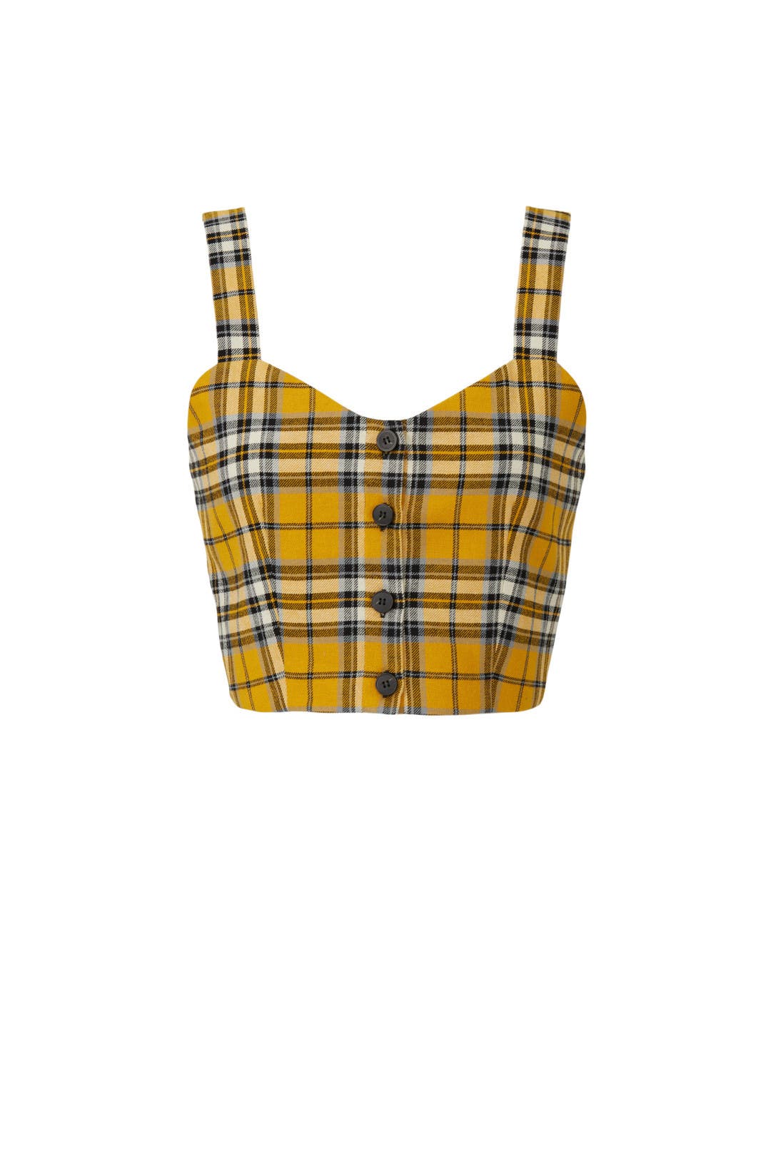 yellow plaid top