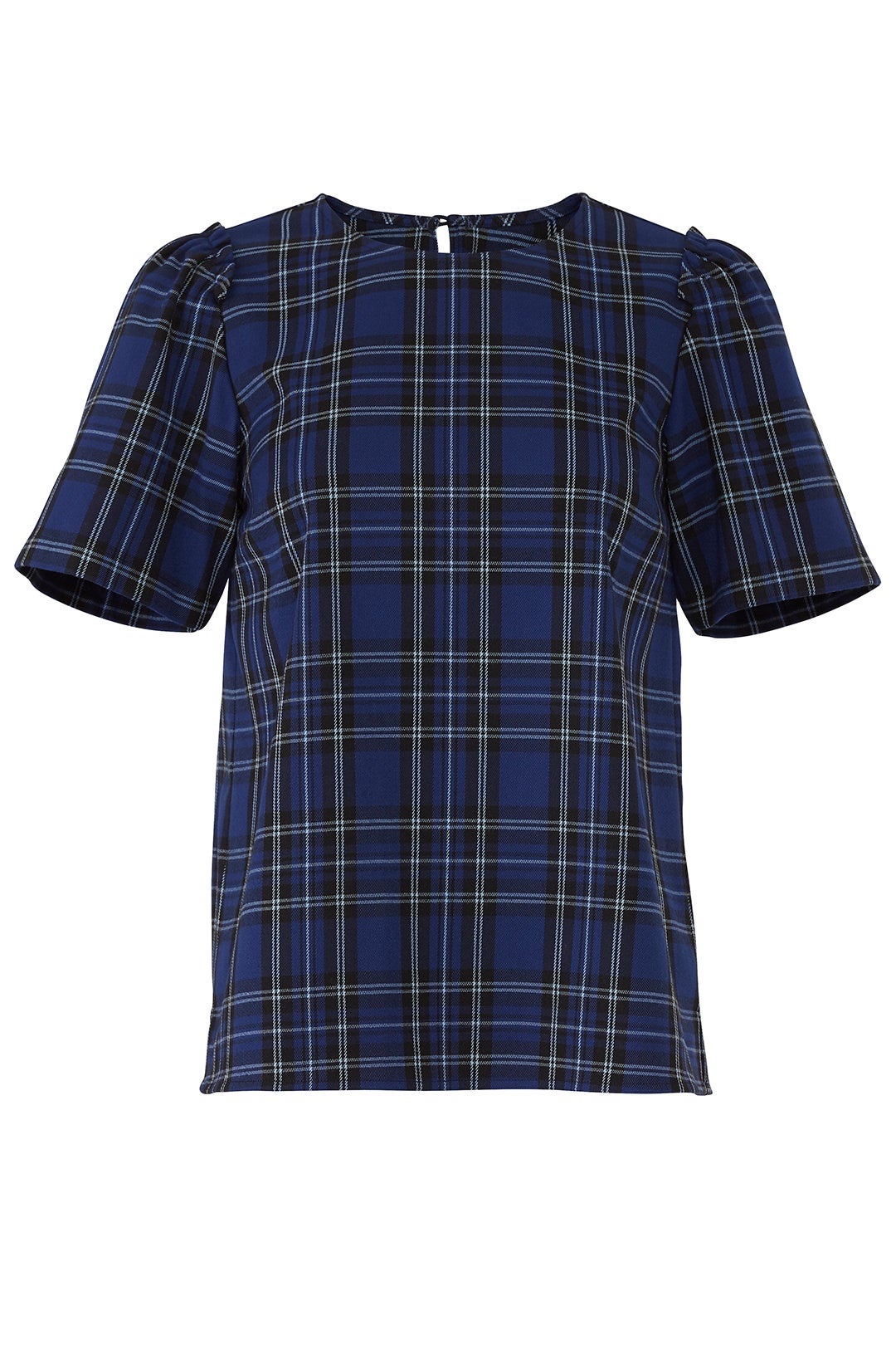 Plaid Puff Sleeve Blouse by Draper James
