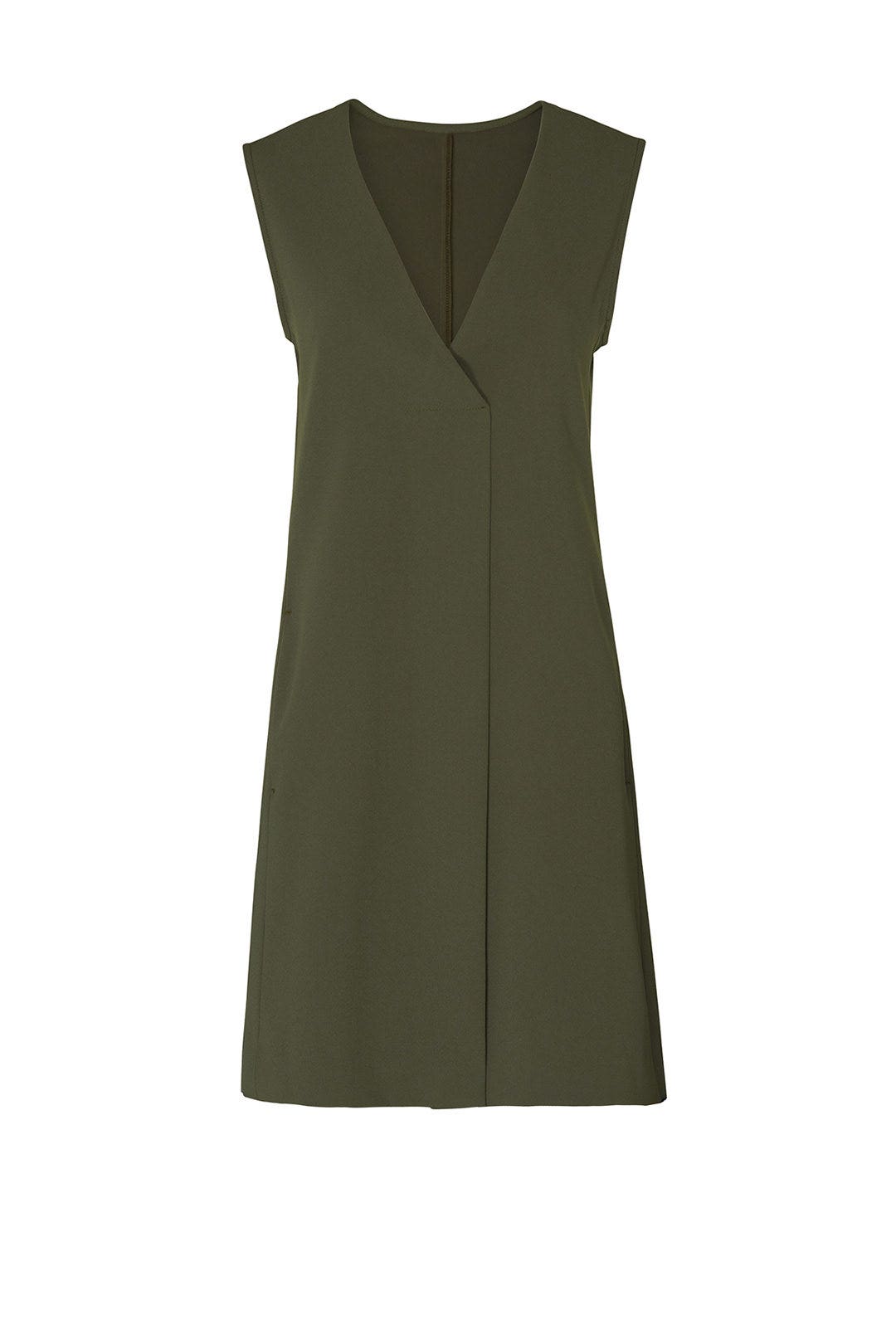 Olive Pleat Front Dress by Fifteen Twenty