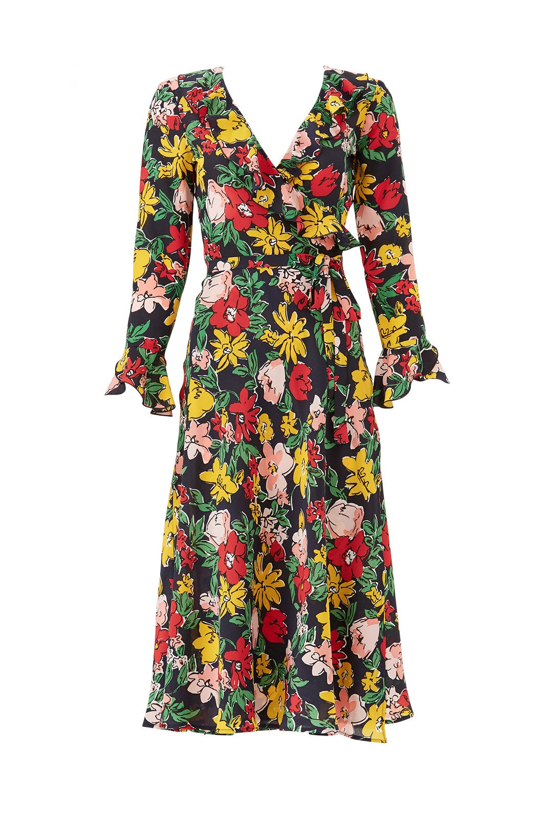 Floral Midi Wrap Dress by Tara Jarmon