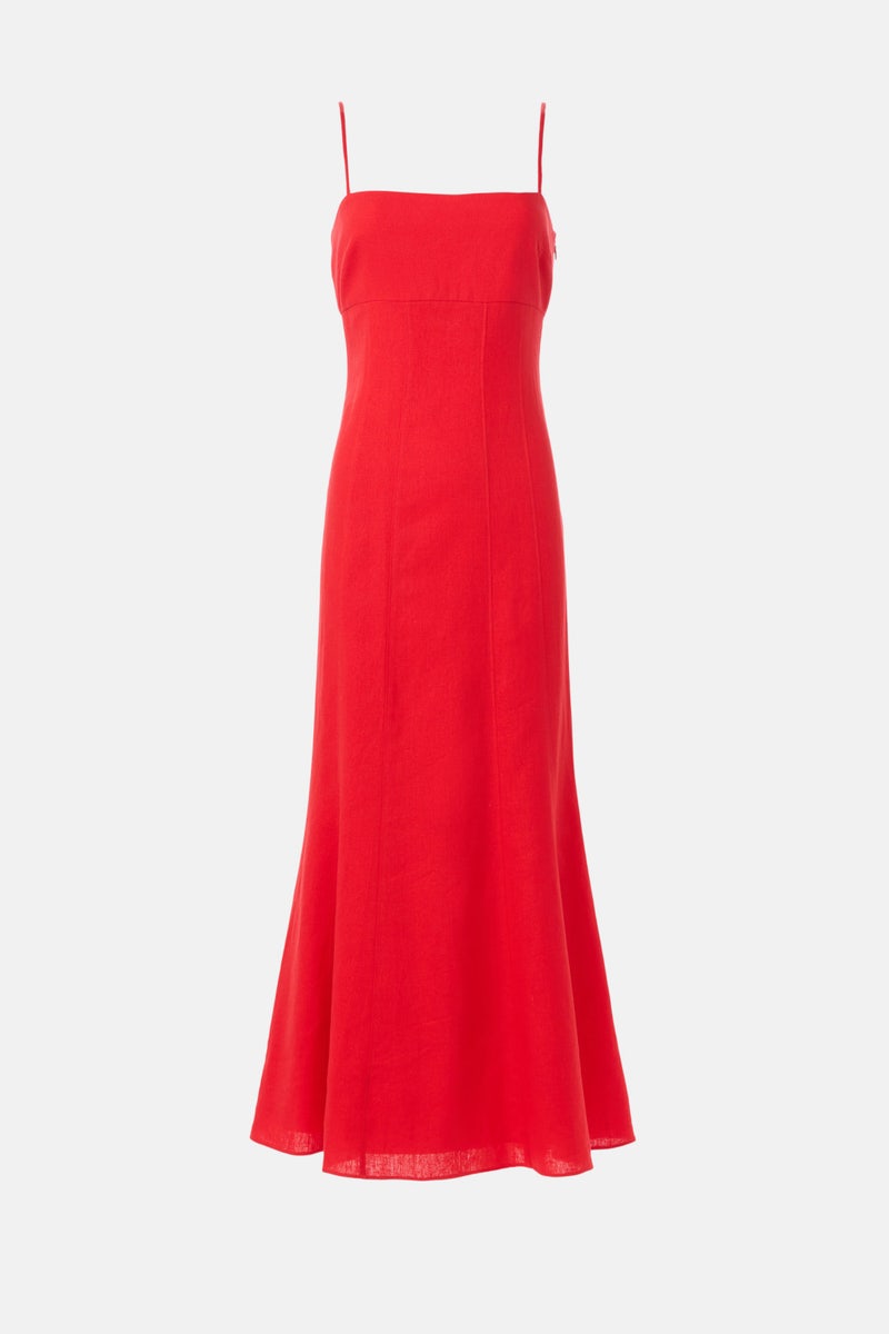 Linen Sculpted Midi Dress by TOCCIN X RTR - Photo 4
