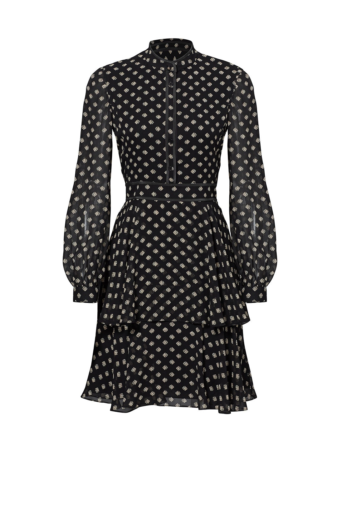Black Polka Dot Chiffon Dress by Tory Burch 3