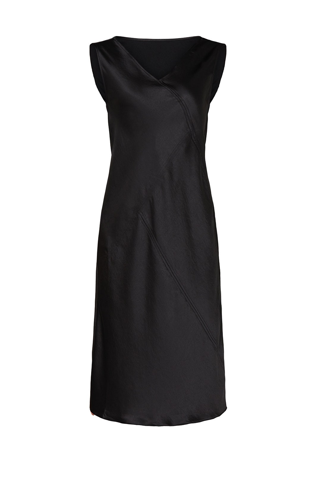 Satin V-Neck Shift Dress by ATM Anthony Thomas Melillo 4