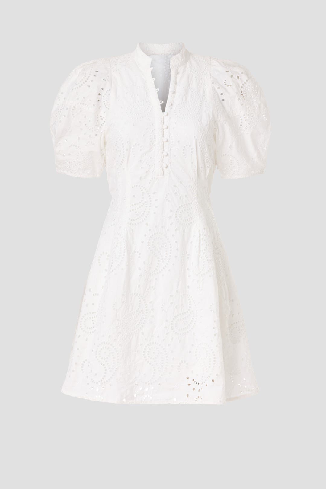 Eyelet Balloon Sleeve Mini Dress by Club Monaco | Rent the Runway