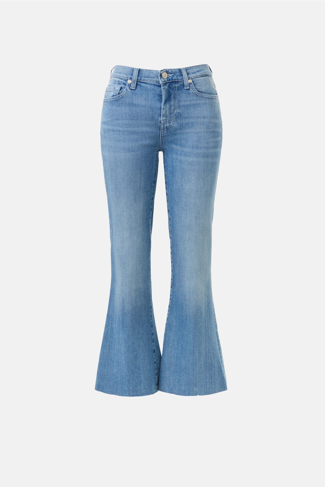Medium Wash Cropped Dojo Jeans by 7 For All Mankind 4