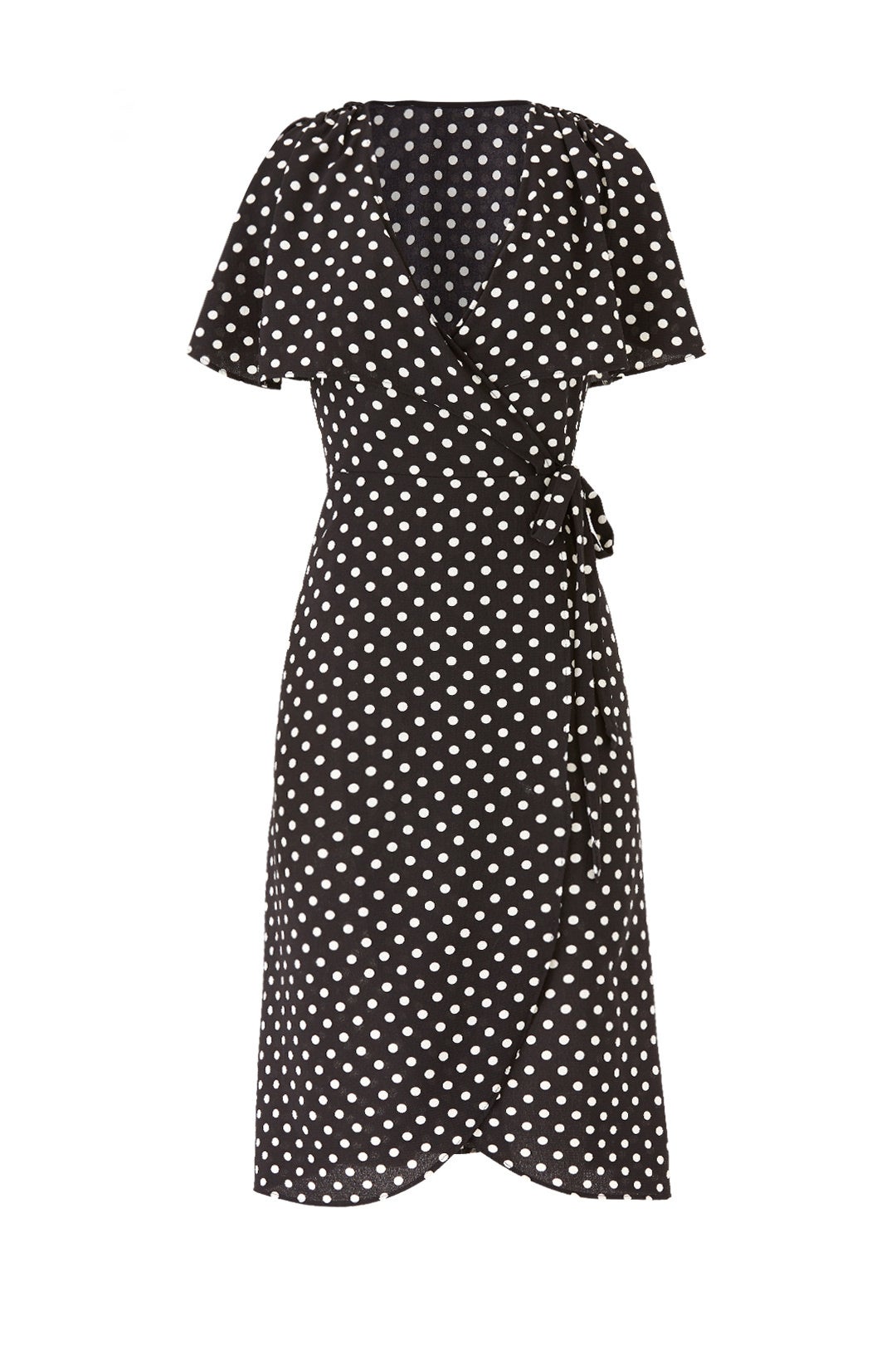 Black Polka Dot Wrap Dress by Slate & Willow 3