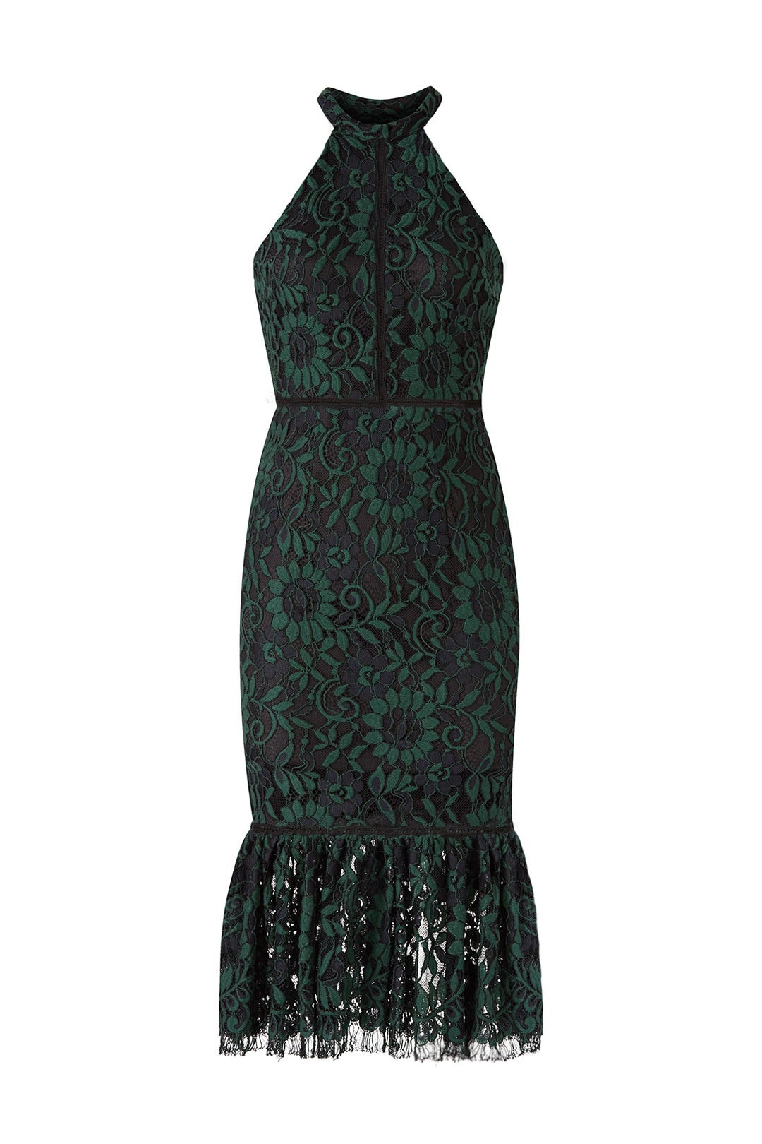 Green Over Black Dress by Alexia Admor 3