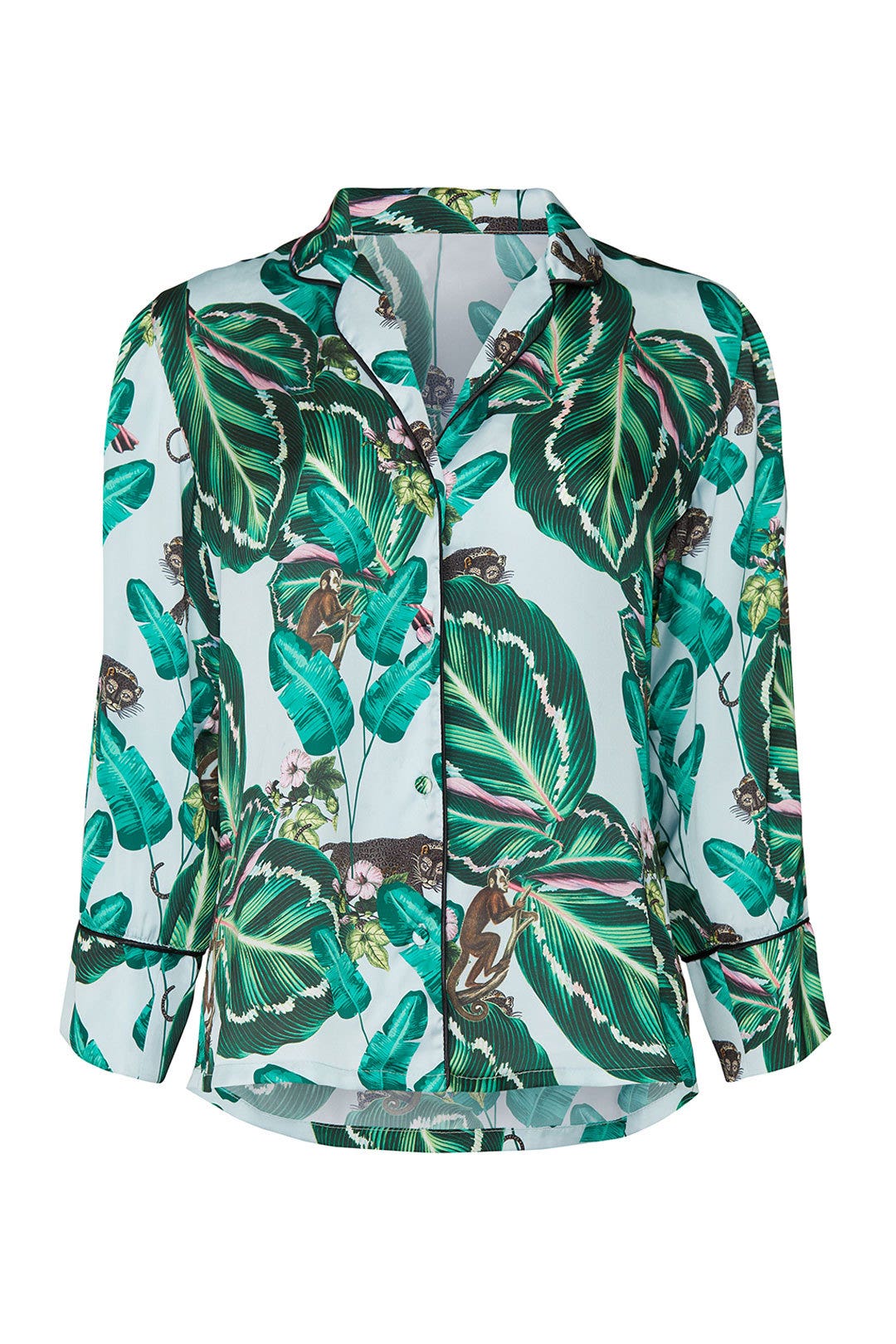 Tropical Palm Pajama Shirt by LoboRosa 4