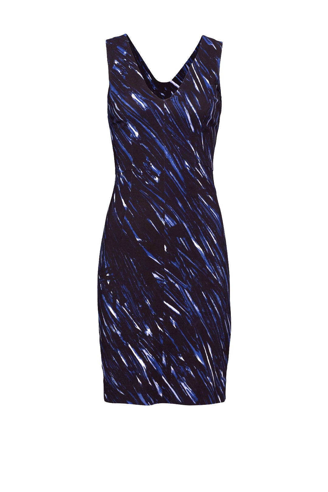 Navy Brushstroke V Sheath by Milly