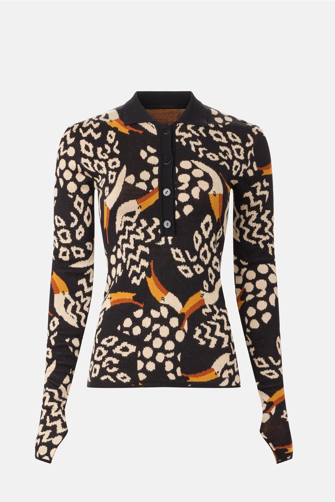 Tucanissimo Polo Knit Top by FARM Rio 4
