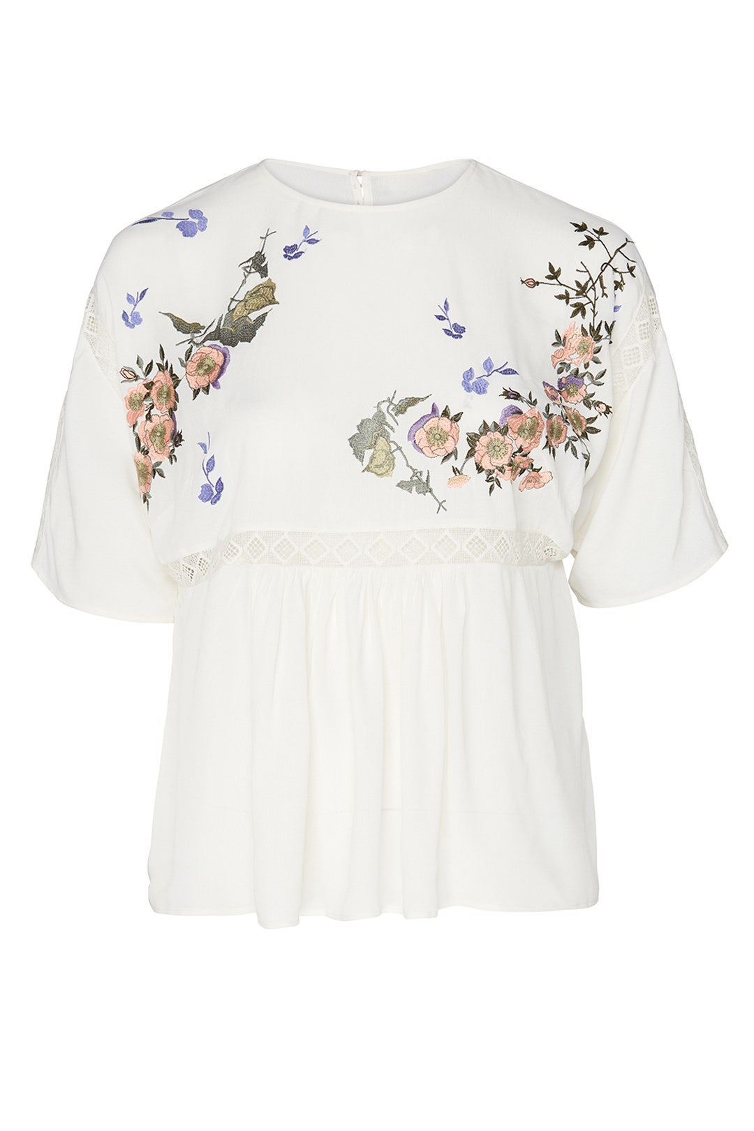 Embroidered Smock Top by LOST INK 3