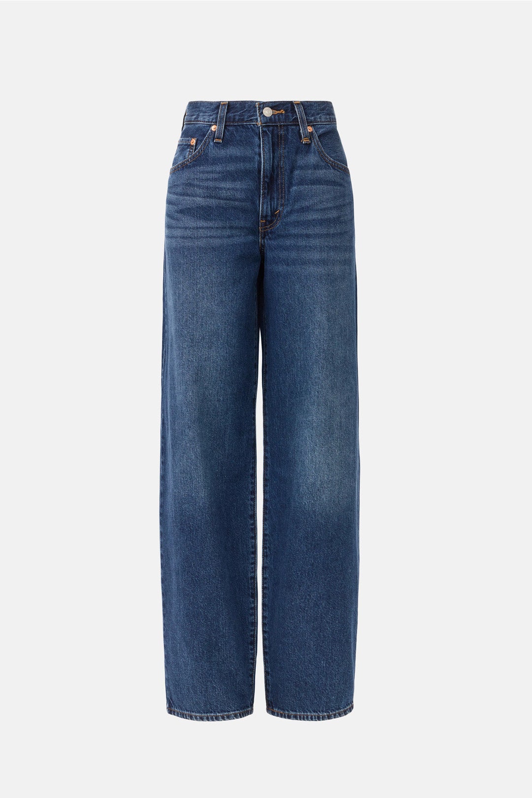 Medium Indigo Baggy Dad Straight Leg Jeans by Levi's 4
