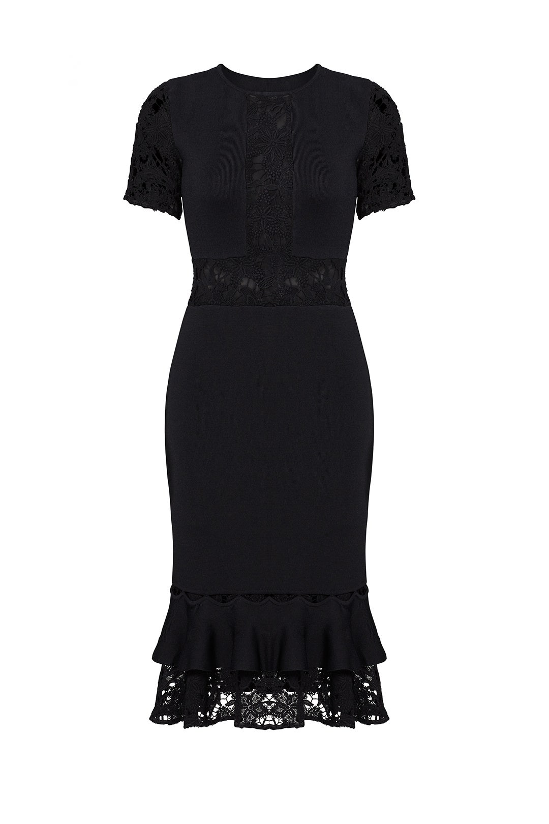 Black Flutter Lace Dress by Sachin & Babi 3