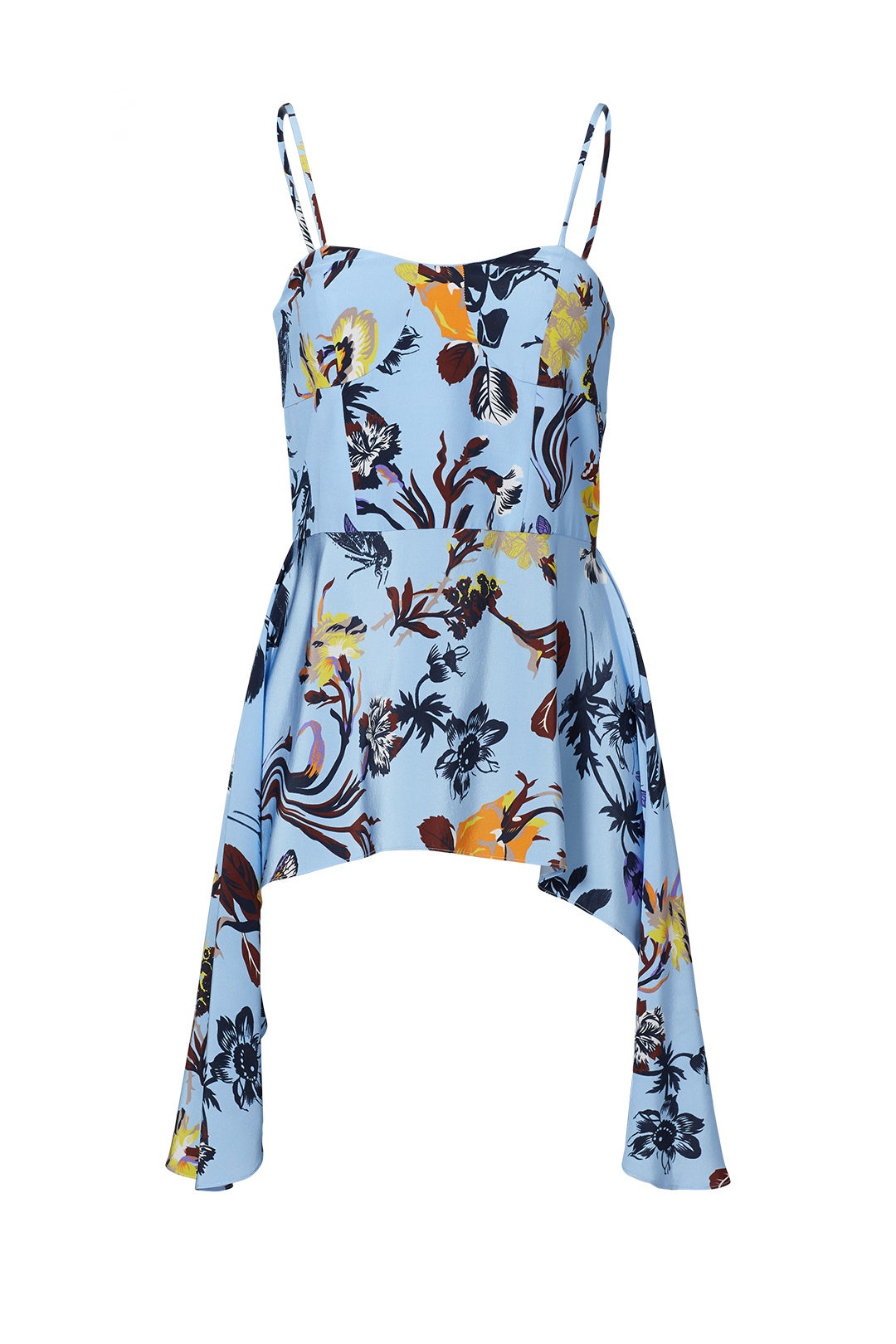 Blue Gothic Floral Cami by Tibi 3