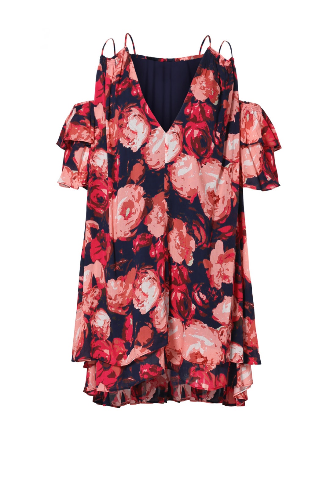Rose Floral Cold Shoulder Dress by Dina Agam 3