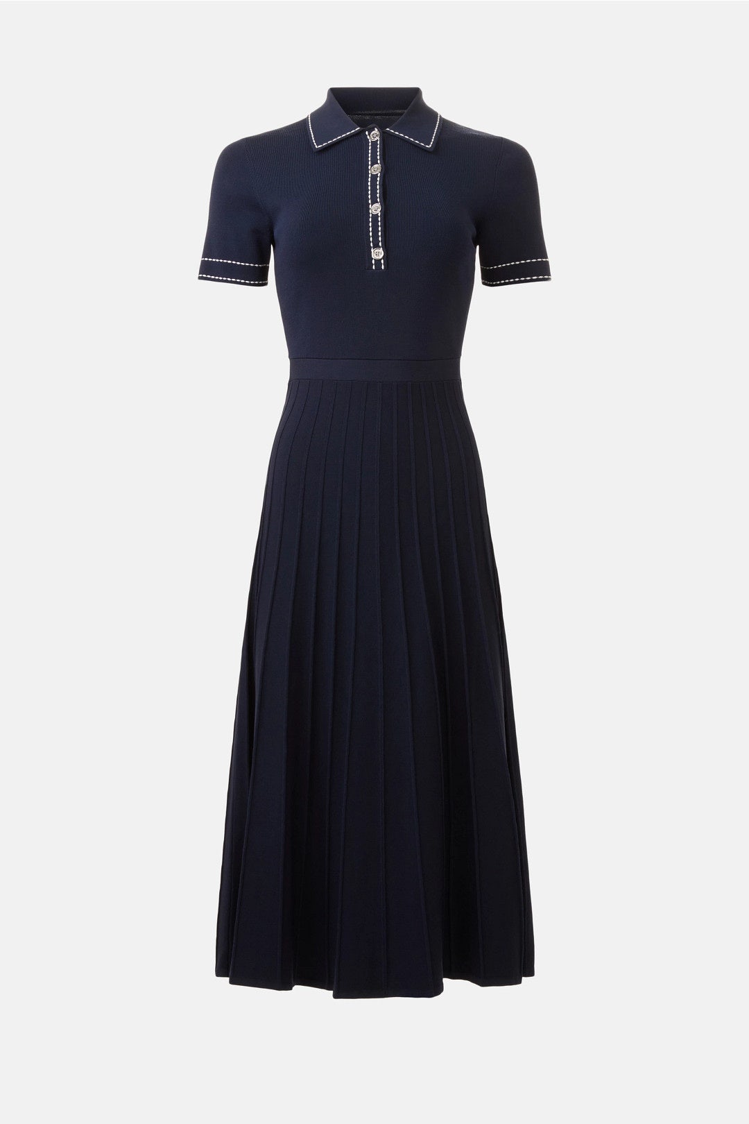 Contrast Stitching Polo Midi Dress by MICHAEL KORS 4