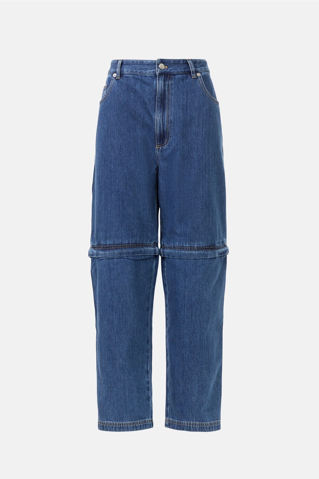 Lars Denim Convertible Zip Jeans by Tibi 4