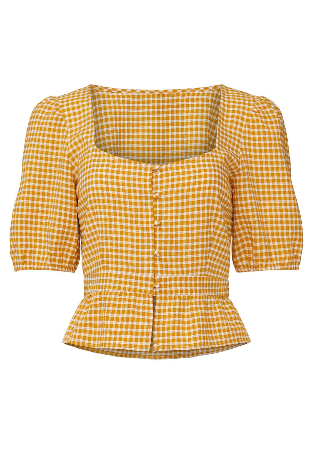Yellow GIngham Top by BB Dakota for 40 Rent the Runway