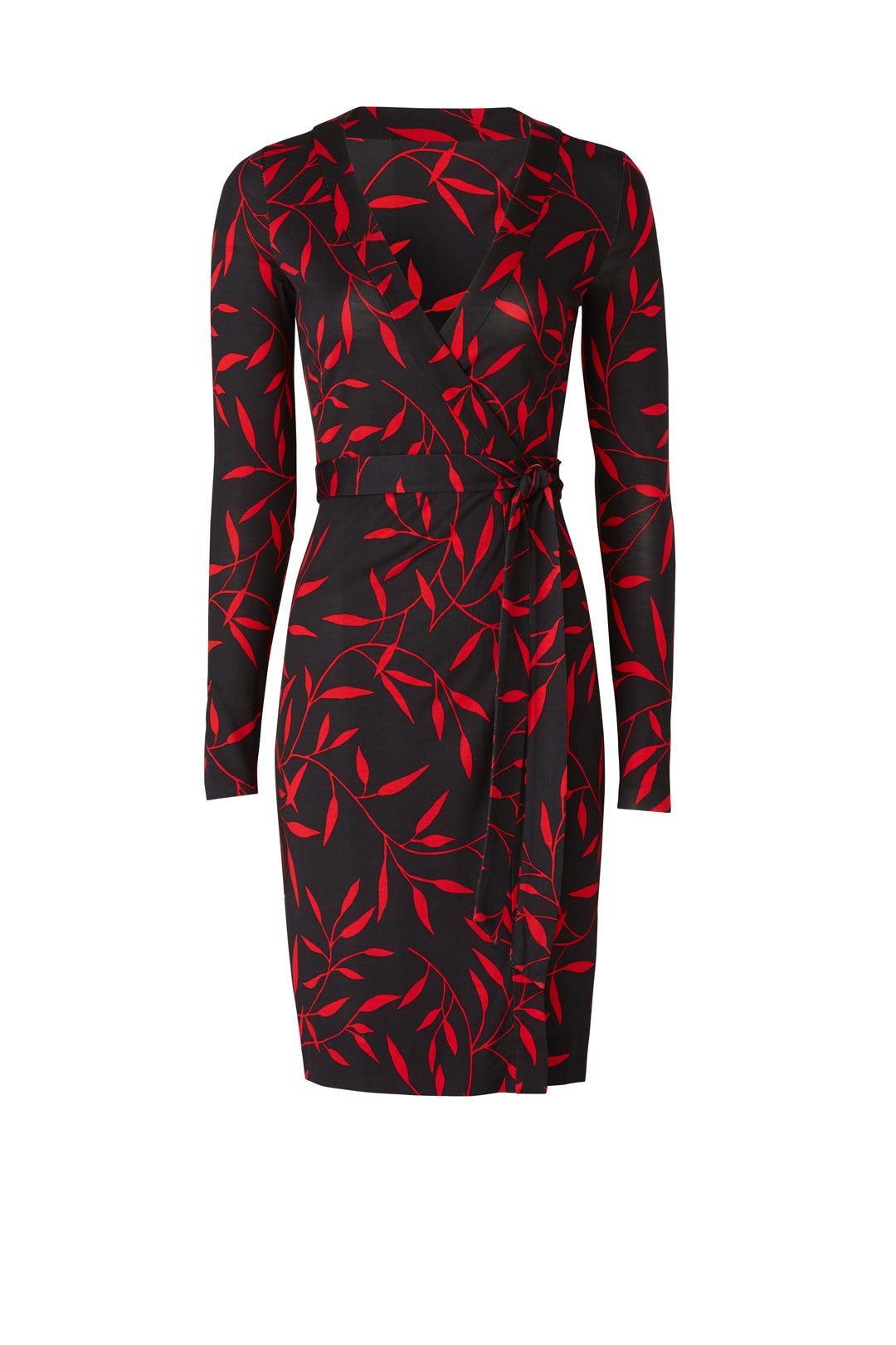 Leaf Print Wrap Dress by Diane von Furstenberg 3