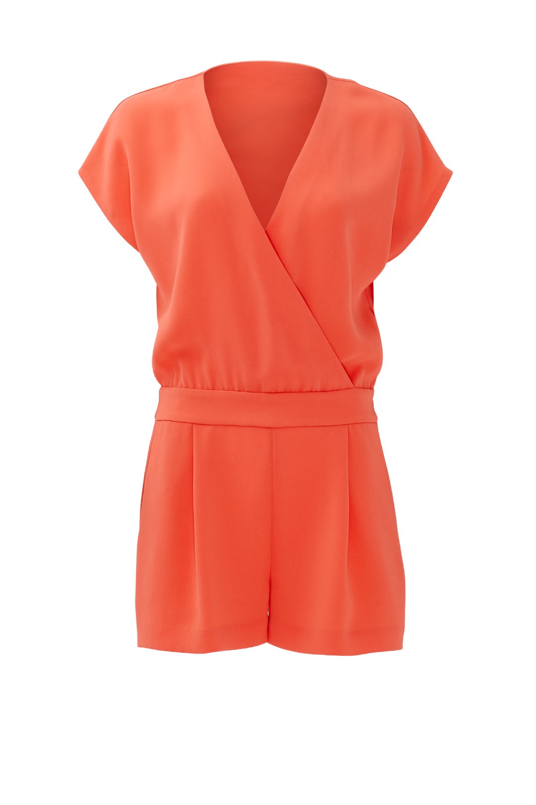 Coral Emerson Crepe Romper by Diane von Furstenberg
