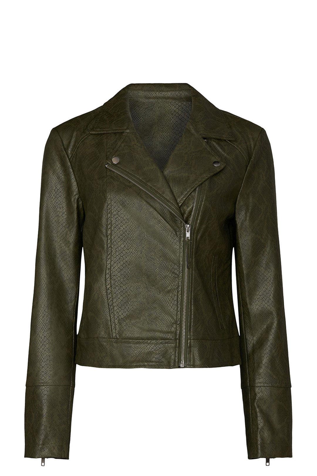 Faux Leather Snake It or Break It Jacket by BB Dakota