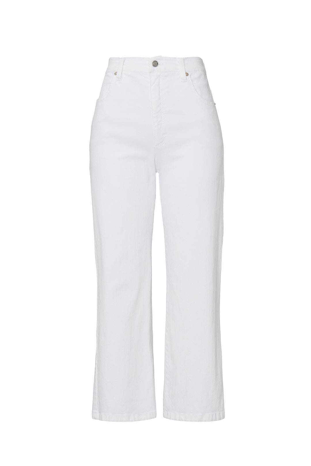White Cropped Jeans by Fifteen Twenty 4