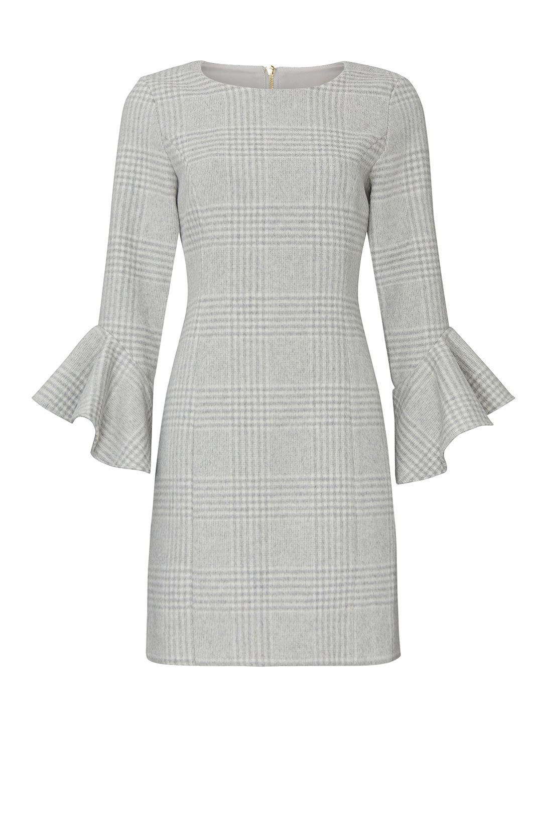 Grey Plaid Ruffle Sleeve Dress by Sail to Sable 4