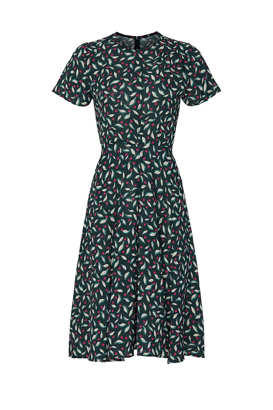 Leaf Printed Pleat Dress by Slate & Willow