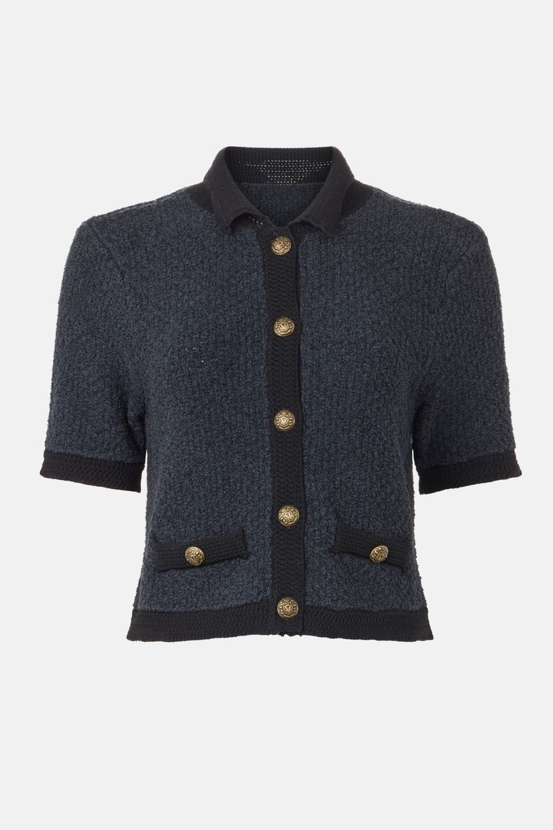 Navy Marie Cardigan by Veronica Beard - Photo 4