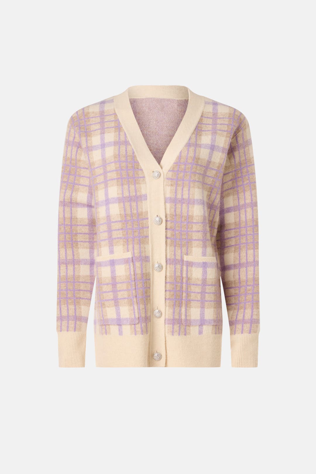 トップス mideal plaid pattern cardigan Vintage 80s Plaid Mohair Cardigan – 4KINSHIP