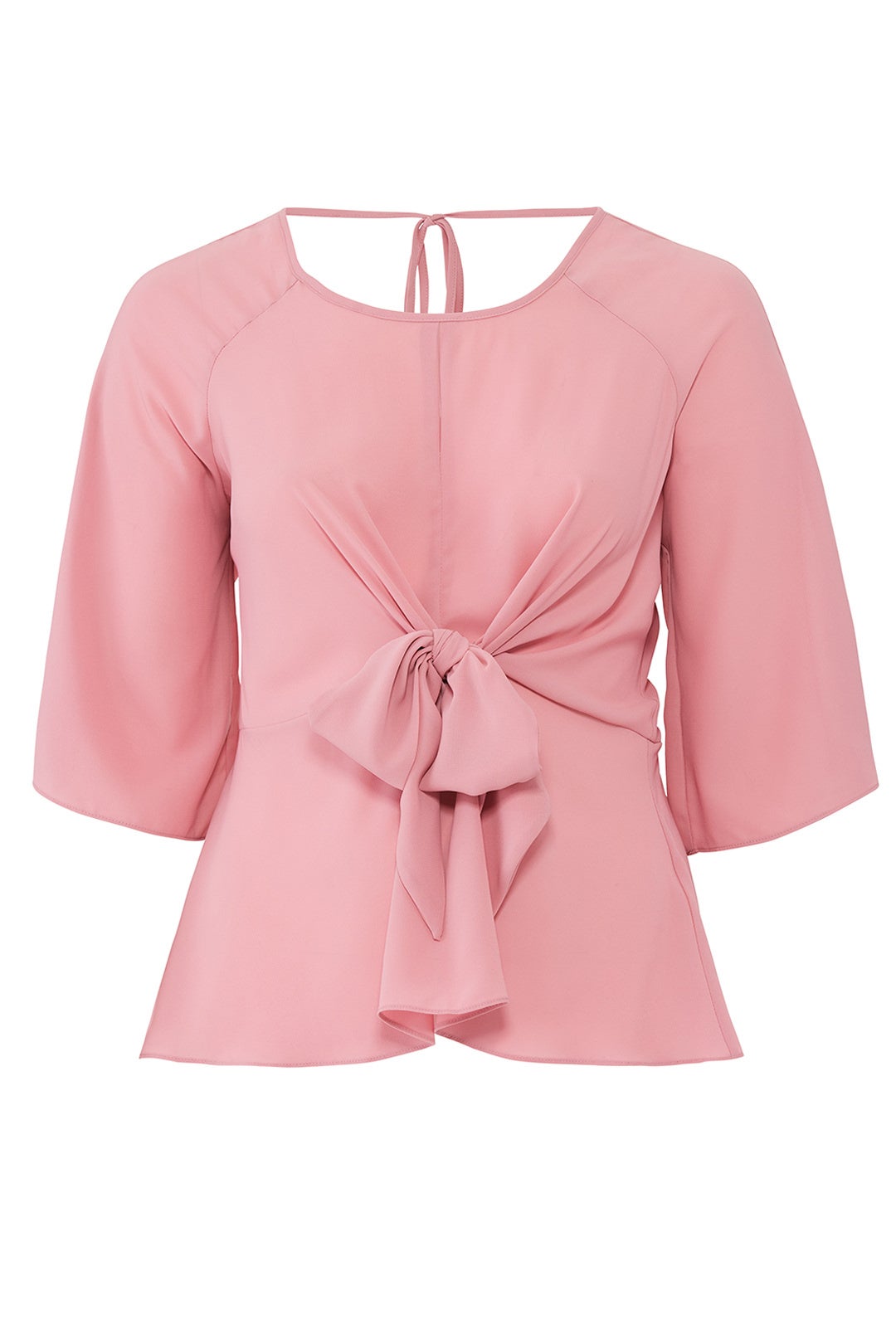 Pink Tie Front Top by City Chic