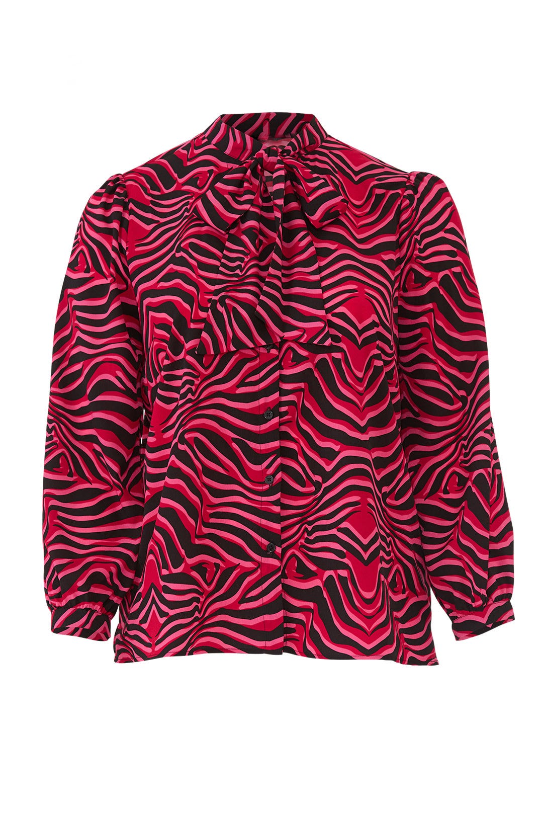 Zebra Tie Neck Blouse by ELOQUII
