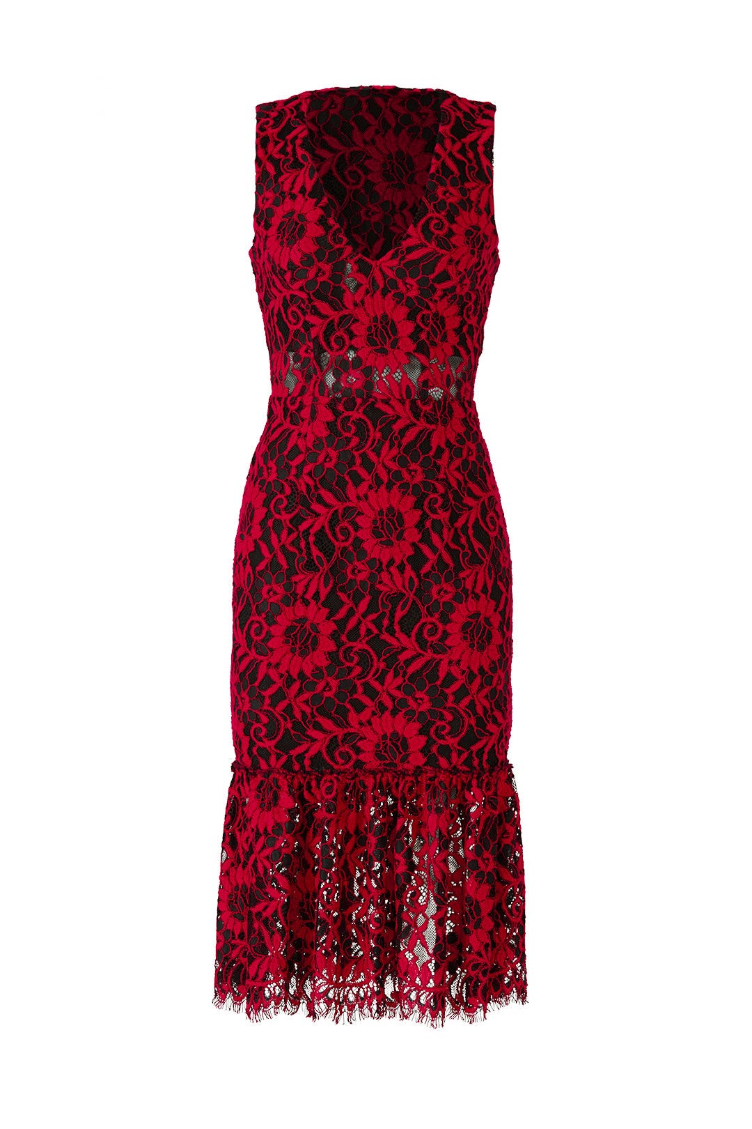 chinese dress ladies Lace and Satin Long Midi Dress 34 (FR) / Black main image 1