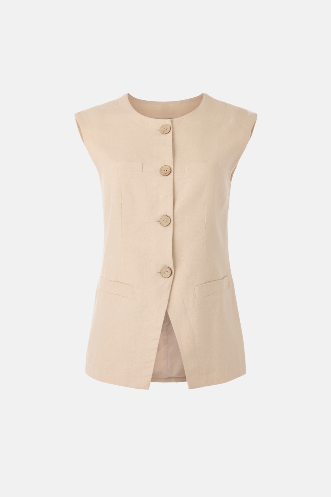 売れ筋商品|||エレントレイシー カットソー トップス レディース Women's Sleeveless Belted Vest with Contrast Detailing Linen SLEEVELESS LINEN BLEND UTILITY TOP – Ellen Tracy