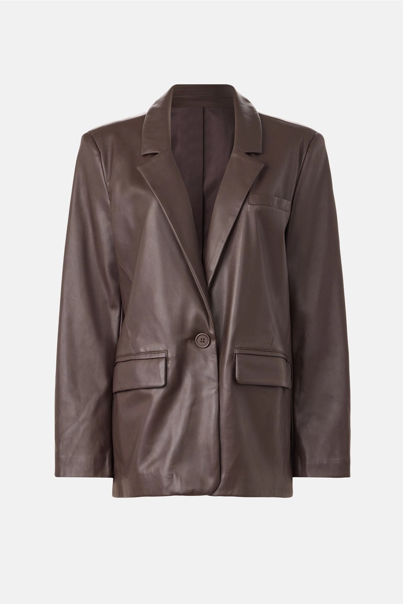 Regan Faux Leather Blazer by Fifteen Twenty - Photo 4