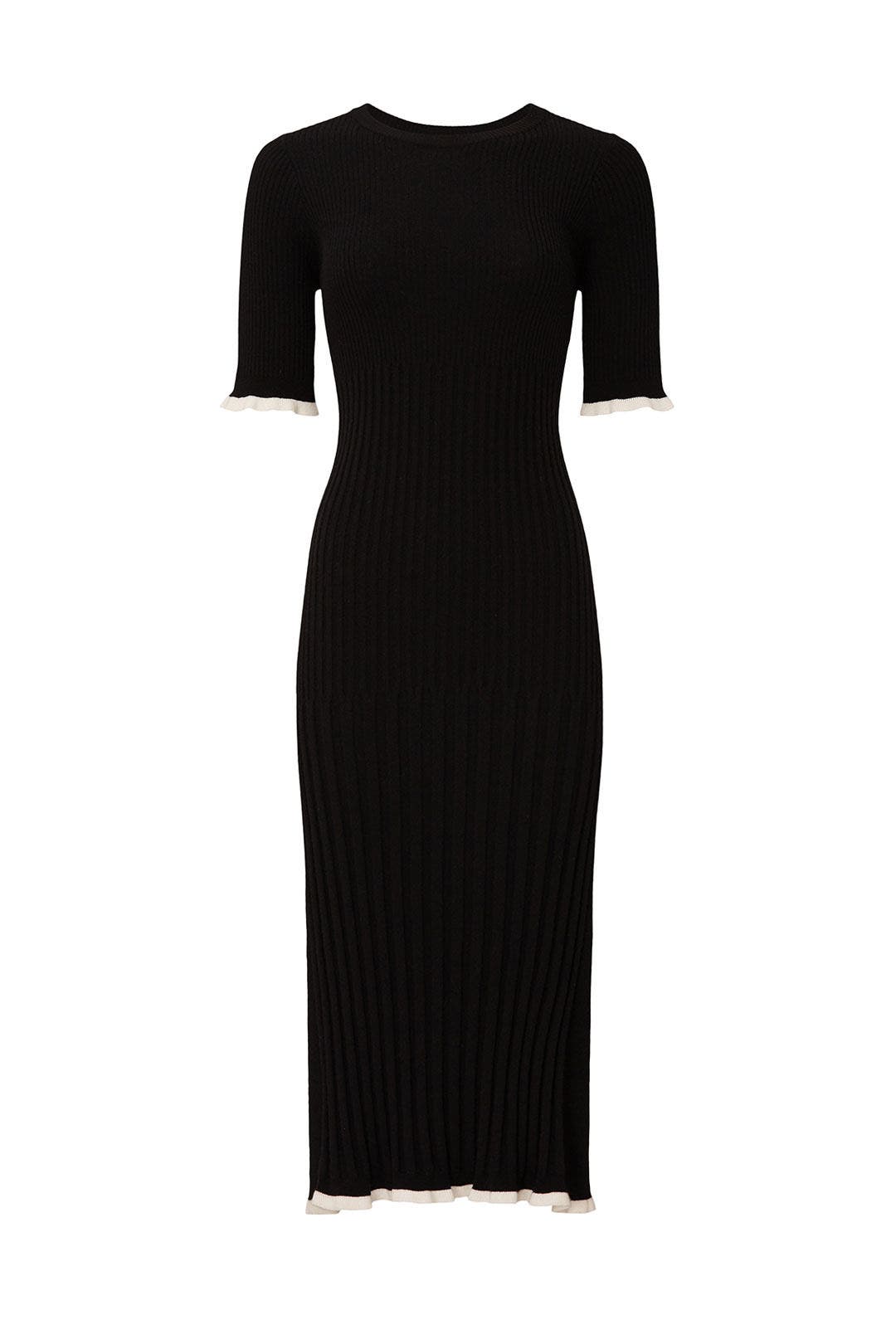 black short sleeve knit dress Short Sleeve Knit Dress, Black