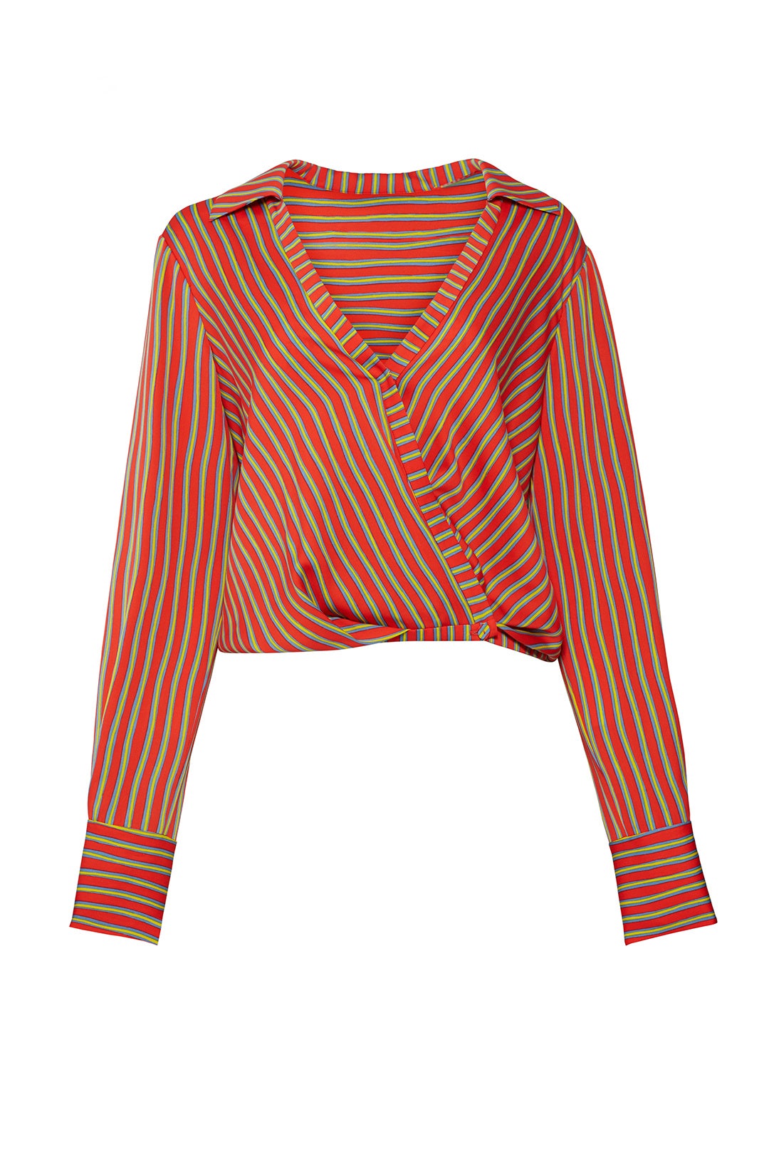 Red Stripe Wrap Top by Diane von Furstenberg 4