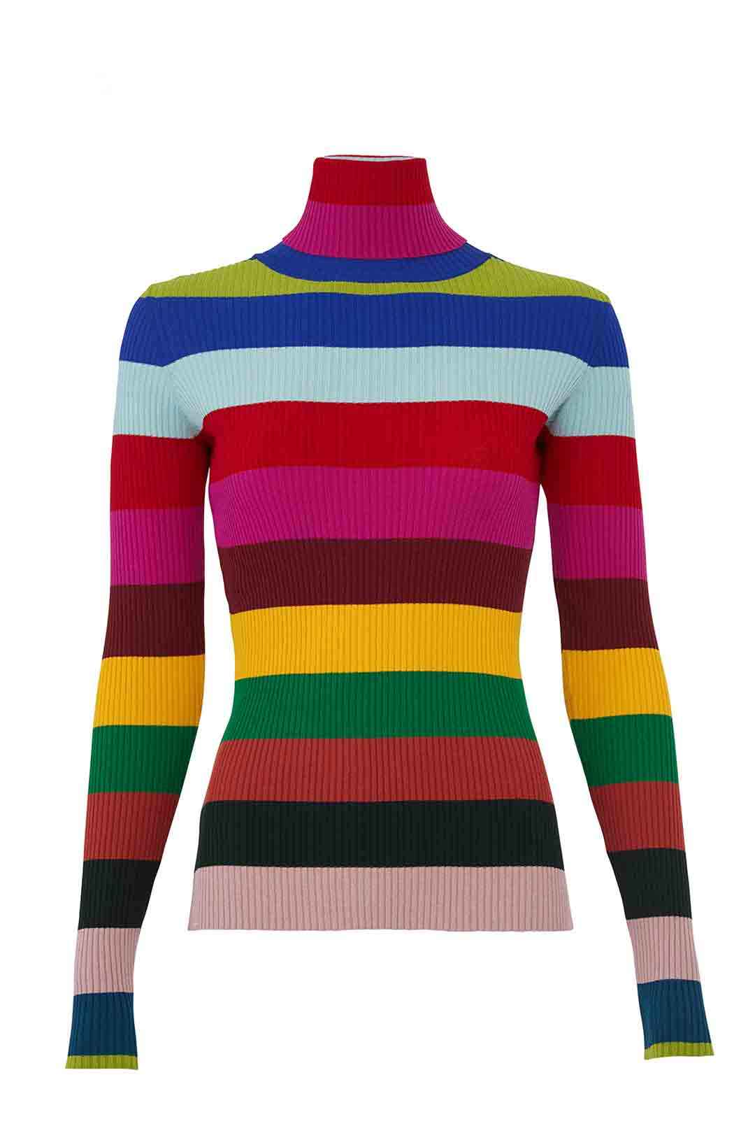 Rib Turtleneck Pullover by Milly