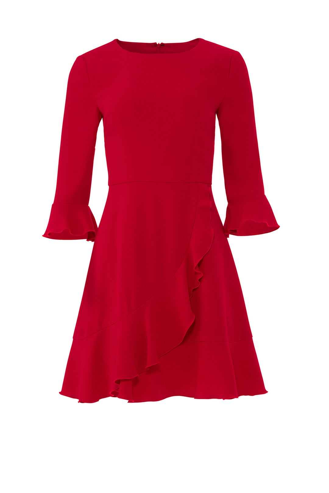 Crimson Red Ruffle Dress by Slate & Willow 3